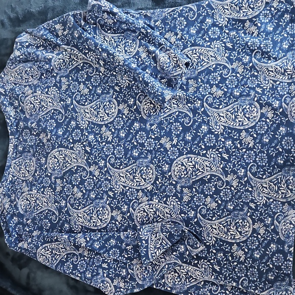 Croft & Barrow Women's Paisley and Floral Tops - Blue, Orange, Black Set Of 3 - Picture 8 of 9